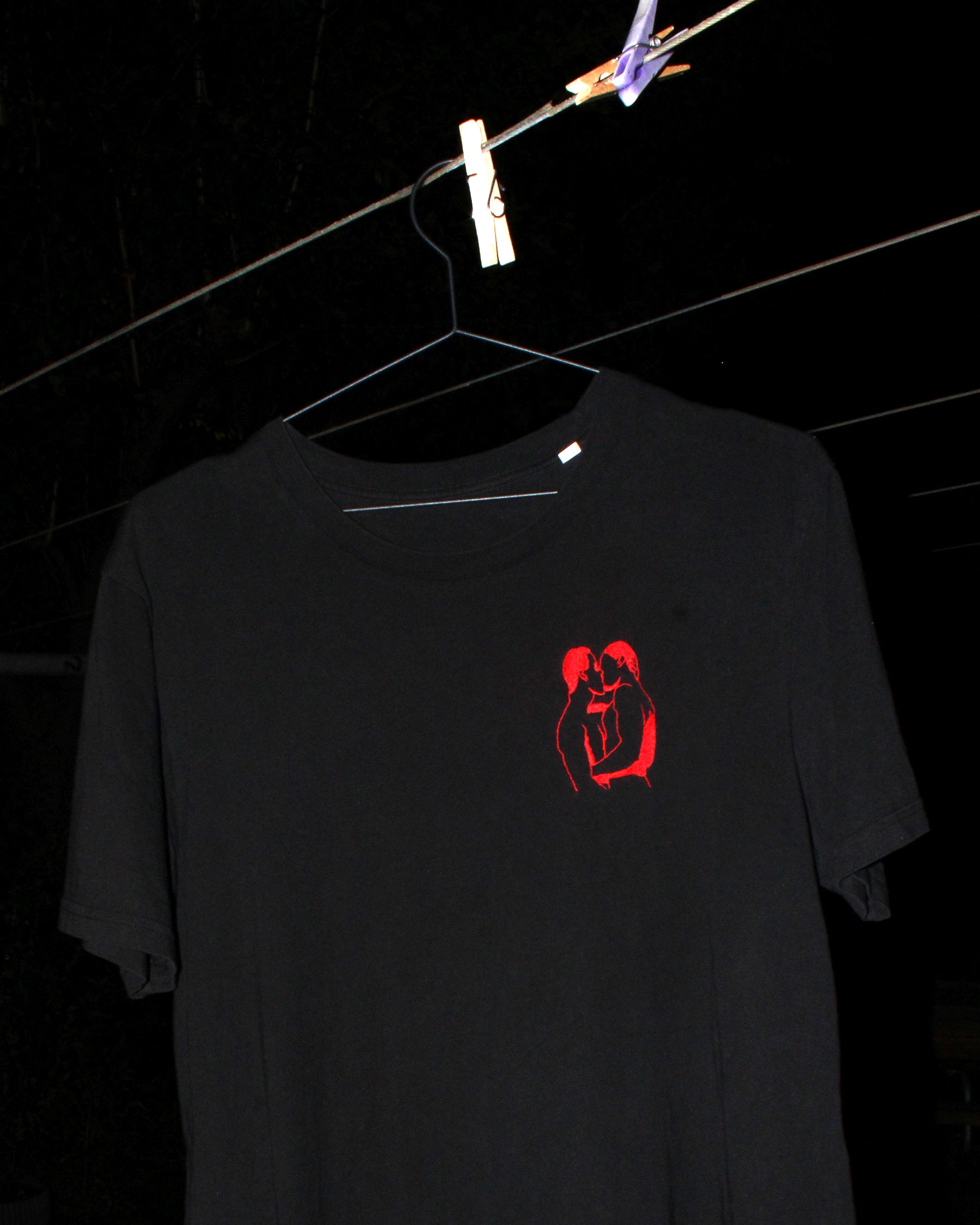 Red Kiss // Embroidered Tee